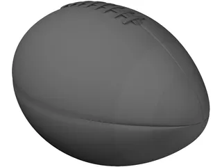 American Football Ball 3D Model
