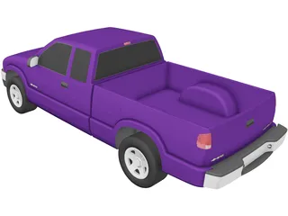 Chevrolet S10 3 Door Extended Cab (1998) 3D Model