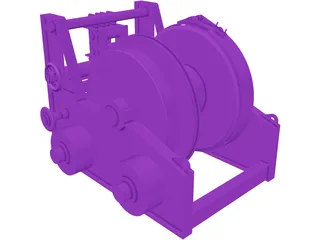 Tug Boat Towing Winch 3D Model