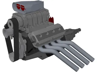 Hemi 392 Engine 3D Model