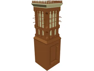 Wind Tower UAE 3D Model