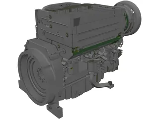 Deutz Turbo Diesel Engine (2011) 3D Model