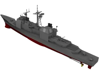 Ticonderoga Class Cruiser 3D Model