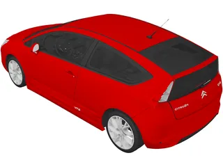 Citroen C4 VTS Coupe (2009) 3D Model