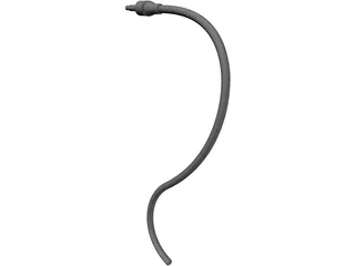 Audio Quarter Inch Jack 3D Model