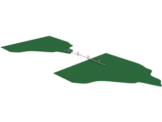 Rion Antirion Bridge 3D Model