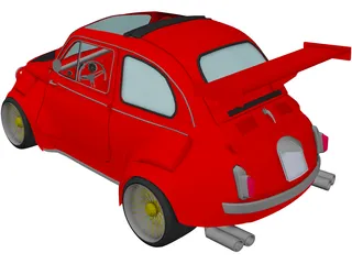 Fiat Lancia 500 RS4 Rally Car 3D Model