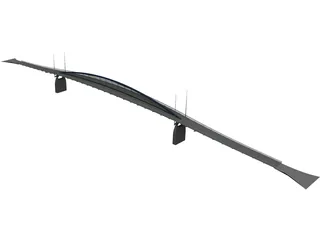 Pedestrian Bridge 3D Model
