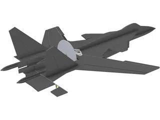 SU-47 Berkut Foam Electric RC 3D Model