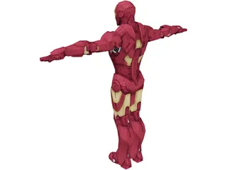 Iron Man Low Poly 3D Model