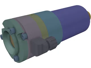 CO2 Laser Cutting Head 3D Model