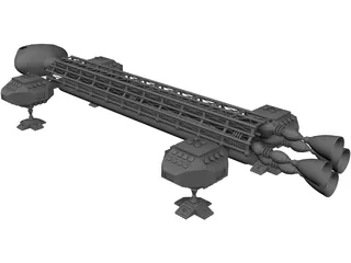 2001 Space Oddessy Ship 3D Model