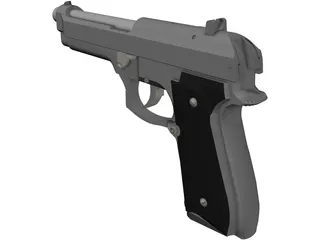 Beretta Articulated 3D Model