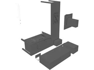 Kitchen INOX 3D Model
