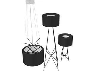 Flos Ray Lamps 3D Model
