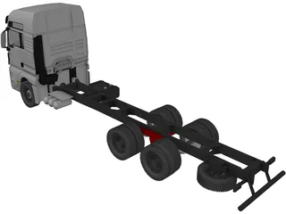 MAN TGX 6X4 Cab 3D Model