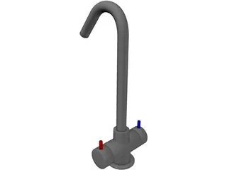 Modern Kitchen Faucet 3D Model