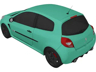 Renault Clio RS 200 Cup (2010) 3D Model