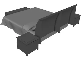 Double Bed 3D Model
