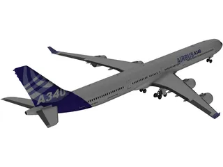 Airbus A340-600 Airliner 3D Model