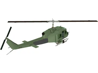 Bell UH-1H Huey 3D Model