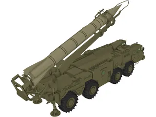 Scud B Missile Launcher 3D Model