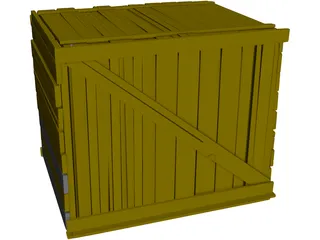 Wooden Crate 3D Model