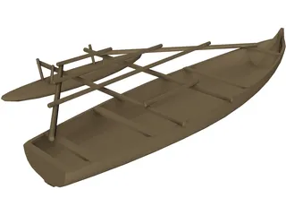 Hawaiian Canoe 3D Model