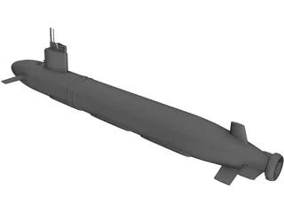 USS Minnesota Submarine 3D Model