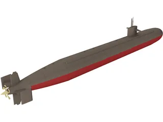 USS Dallas 3D Model