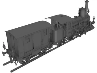 Train Locomotive 3D Model