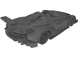 Lamborghini Veneno Roadster LP750-4 (2015) 3D Model