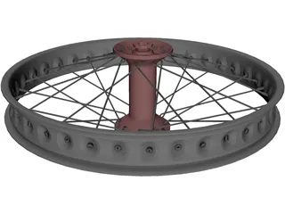 Motorcycle Wheel 3D Model