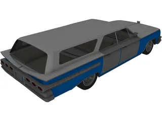 Chevrolet Impala Wagon (1958) 3D Model