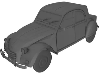 Citroen 2CV AZAM (1969) 3D Model