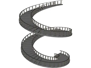 Spiral Staircase 3D Model