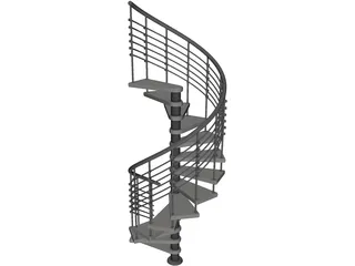 Spiral Staircase 3D Model