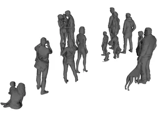 Group of Poeple 3D Model