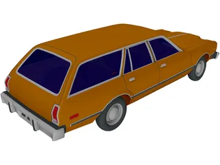Plymouth Volare Wagon (1977) 3D Model
