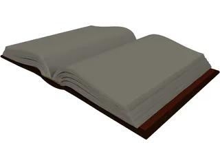 Open Book 3D Model