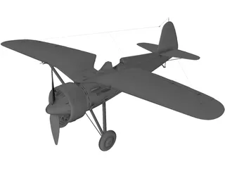 PZL P11 3D Model