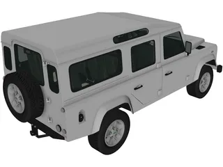 Land Rover Defender 110 Station Wagon (2011) 3D Model