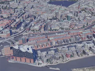 Hamburg City, Germany (2019) 3D Model