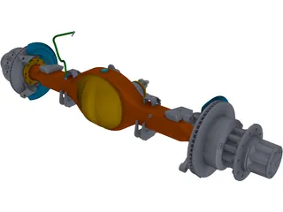 Ford F-450 Rear Axle 3D Model
