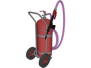 Foam Extinguisher 50L 3D Model