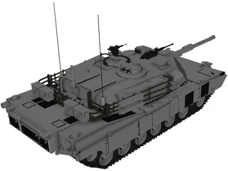 M1A2 Abrams Battle Tank 3D Model