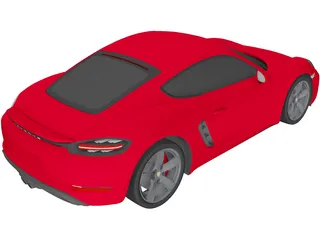 Porsche 718 Cayman S (2018) 3D Model