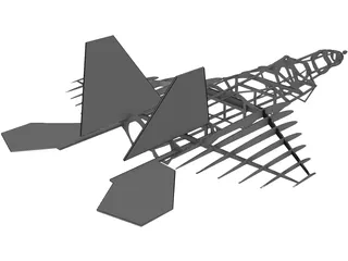 F-22 Raptor for Free Fly 3D Model