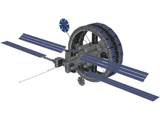 Freedom V Space Station 3D Model