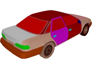 Ford Taurus (1992) 3D Model